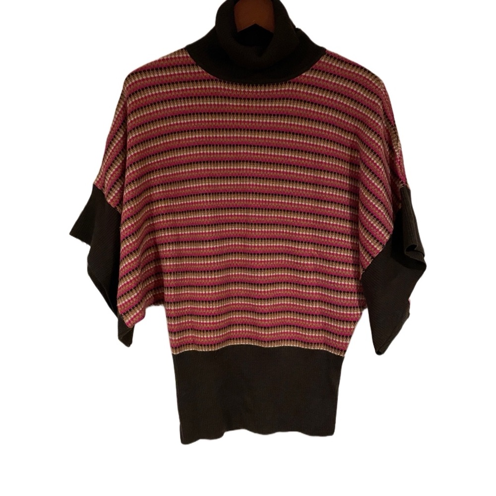 *Trina Turk* stripped merino wool dolman batwing sleeve sweater, Size Small